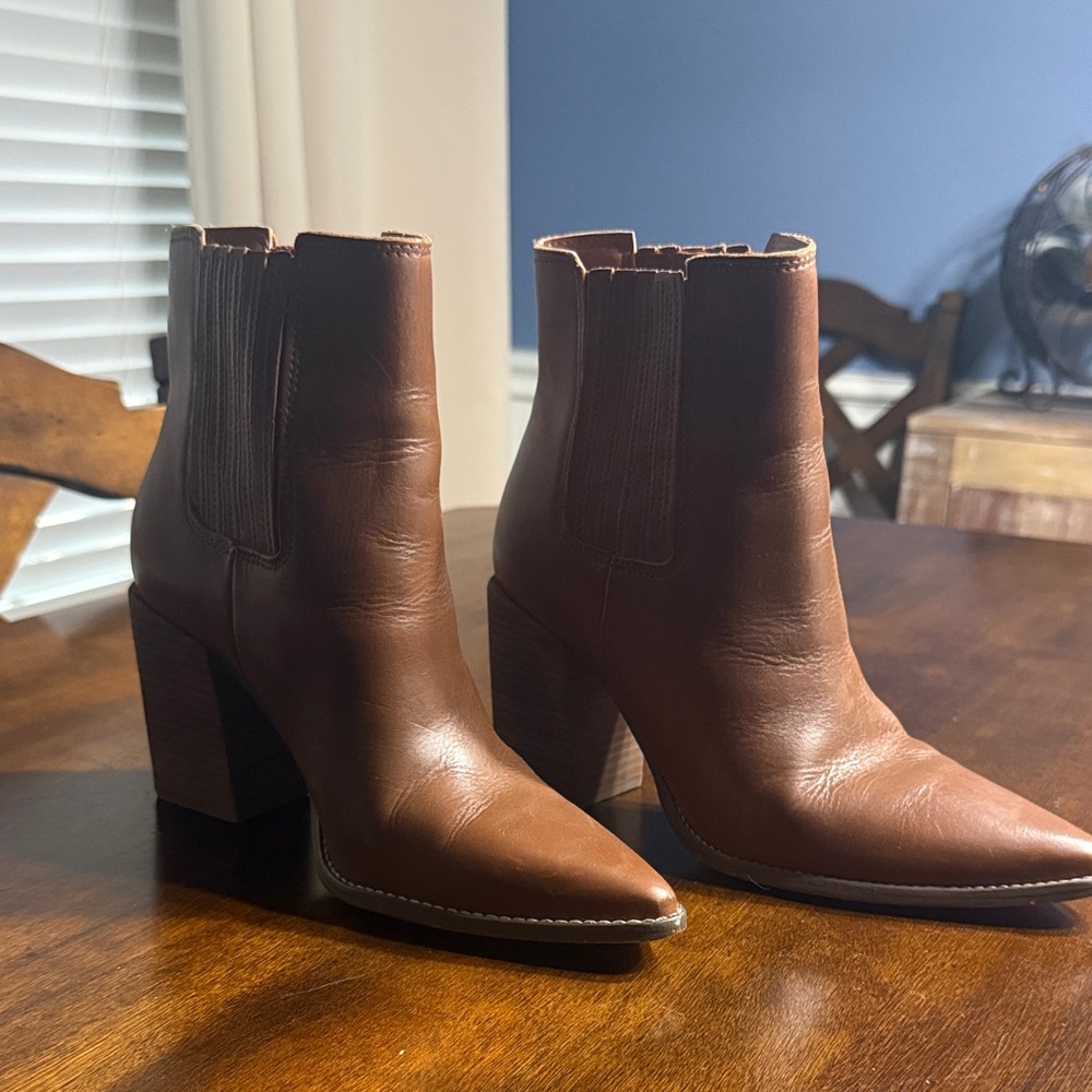 Steve Madden Brown Leather Ankle Boots